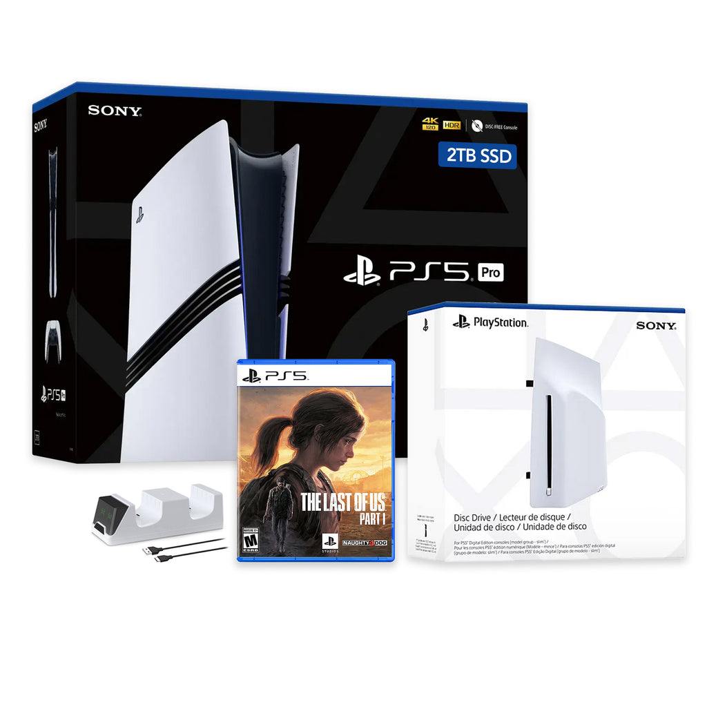 PlayStation 5 Pro 2TB SSD Console with Disc Drive, Wireless Controller and Charger, The Last of Us Part I - CFI-7019 PS5 Pro