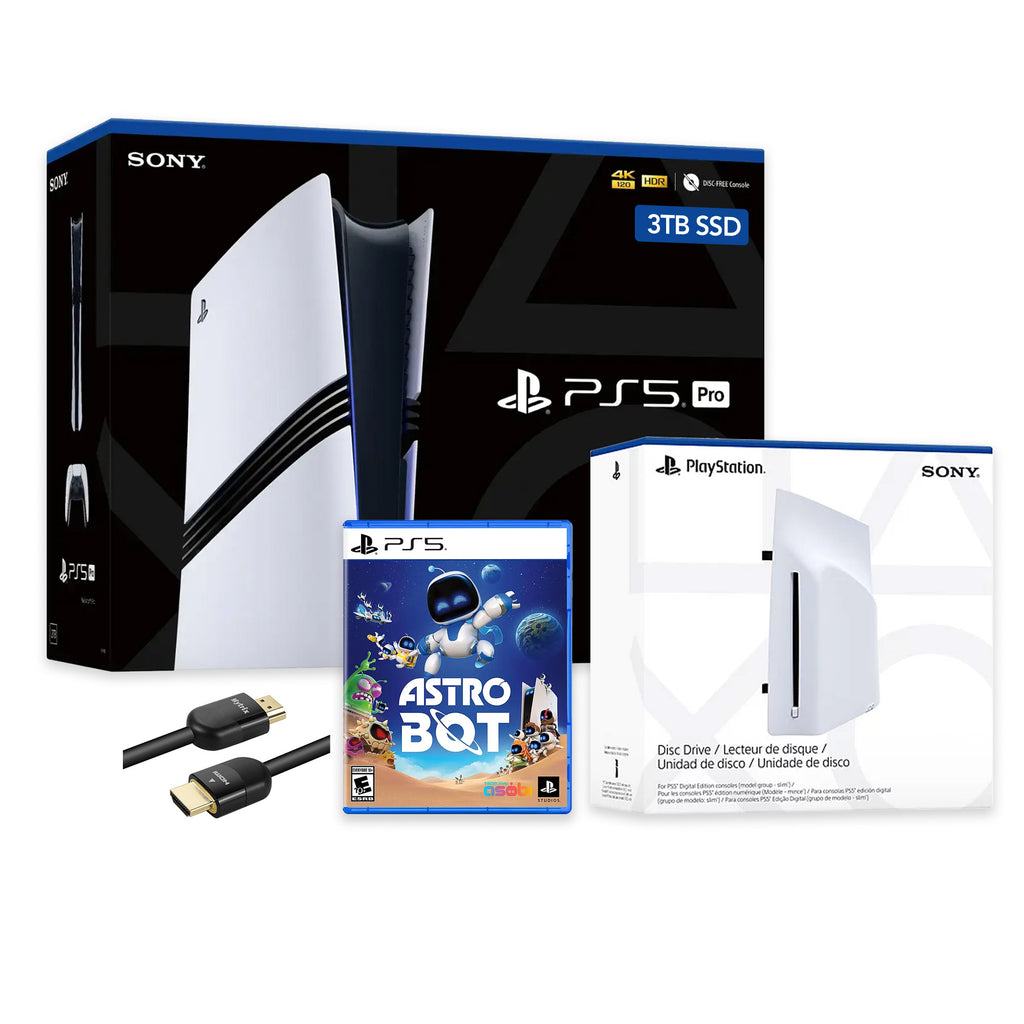 PlayStation 5 Pro 3TB SSD Console with Disc Drive, Wireless Controller and ASTRO BOT - CFI-7019 PS5 Pro