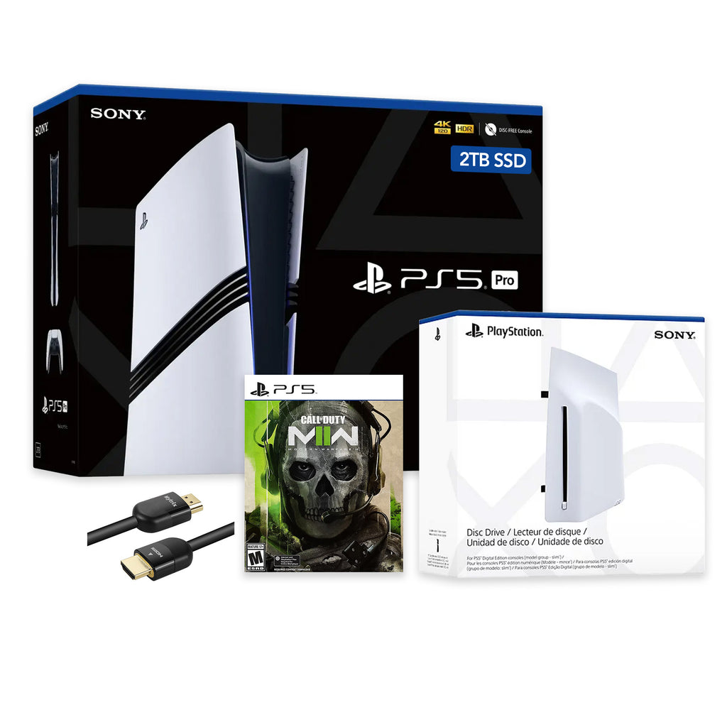 PlayStation 5 Pro 2TB SSD Console with Disc Drive, Wireless Controller and Call of Duty Modern Warfare II - CFI-7019 PS5 Pro