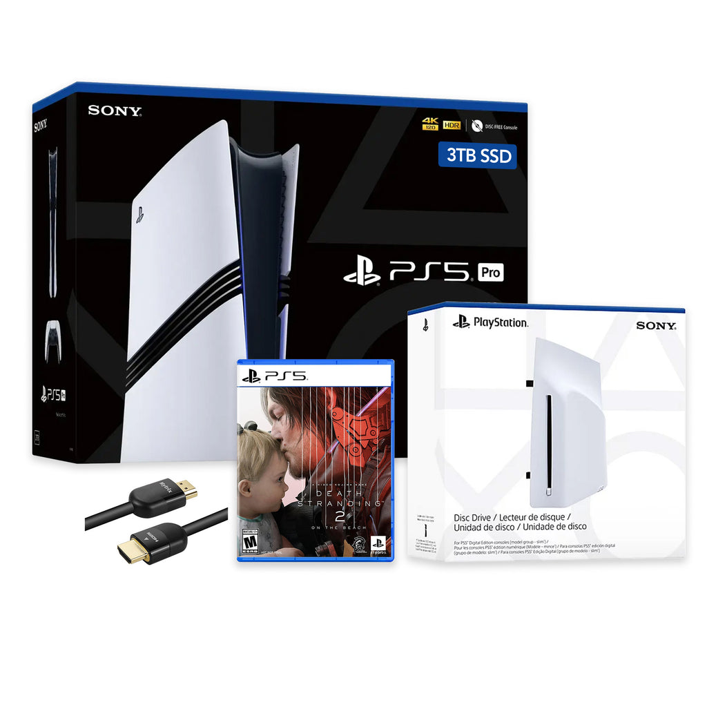 PlayStation 5 Pro 3TB SSD Console with Disc Drive, Wireless Controller and DEATH STRANDING 2: ON THE BEACH - CFI-7019 PS5 Pro