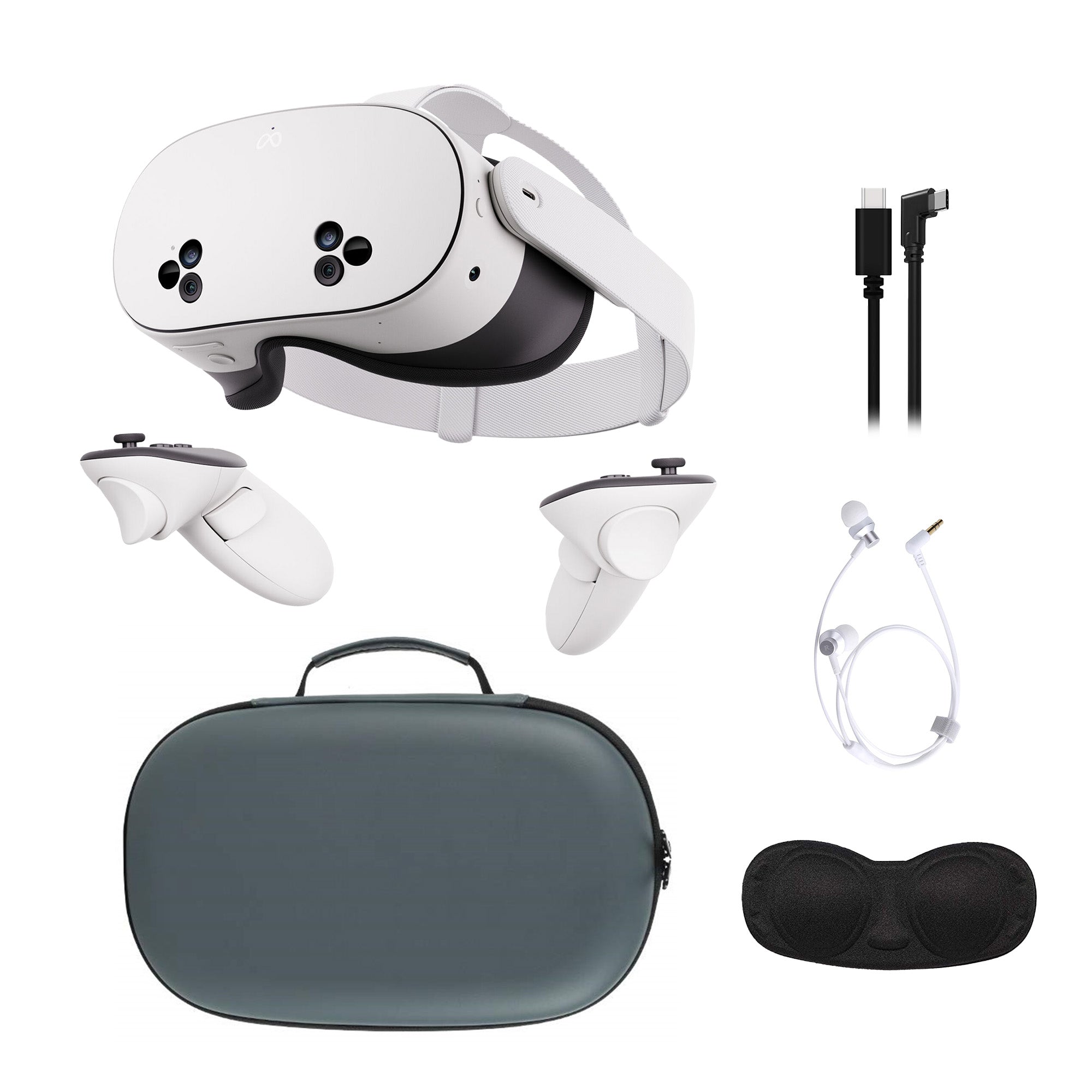 2024 New Meta Quest 3S All-In-One VR Headset 256GB Virtual Reality with Advanced Touch Plus Controllers, 1832x1920 up to 120 Hz Refresh Rate LCD, Enhanced Graphics, Mytrix Case, Cable & Earphone