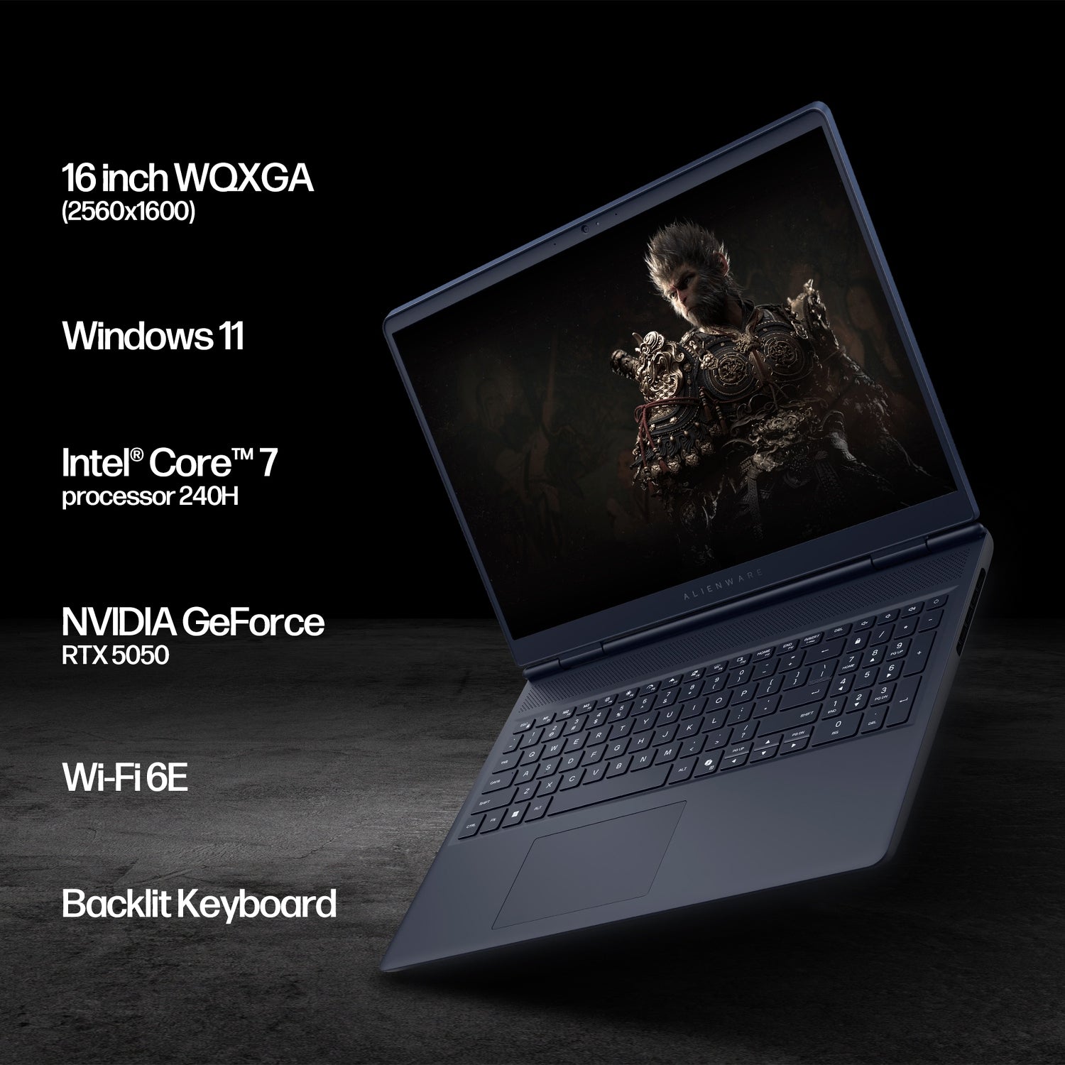 Dell Alienware 16 Aurora AC16250 Gaming Laptop, Intel Core 7 240H, NVIDIA GeForce RTX 5050, 16