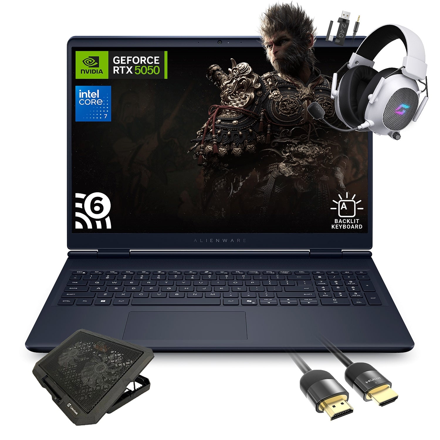 Dell Alienware 16 Aurora AC16250 Gaming Laptop, Intel Core 7 240H, NVIDIA GeForce RTX 5050, 16