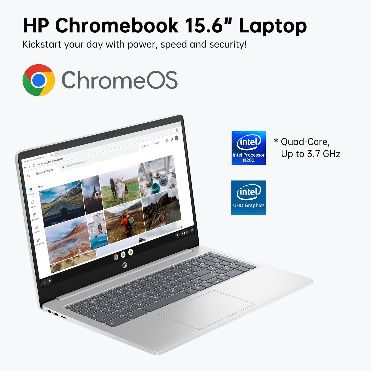 HP Chromebook 15.6 inch Laptop for Students, 15.6