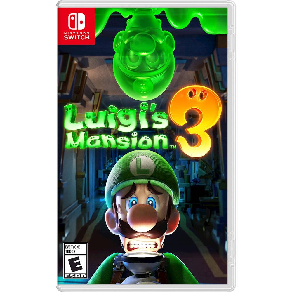 Nintendo Switch Lite Yellow Bundle with Luigi's Mansion 3 NS Game Disc - 2019 New Game!
