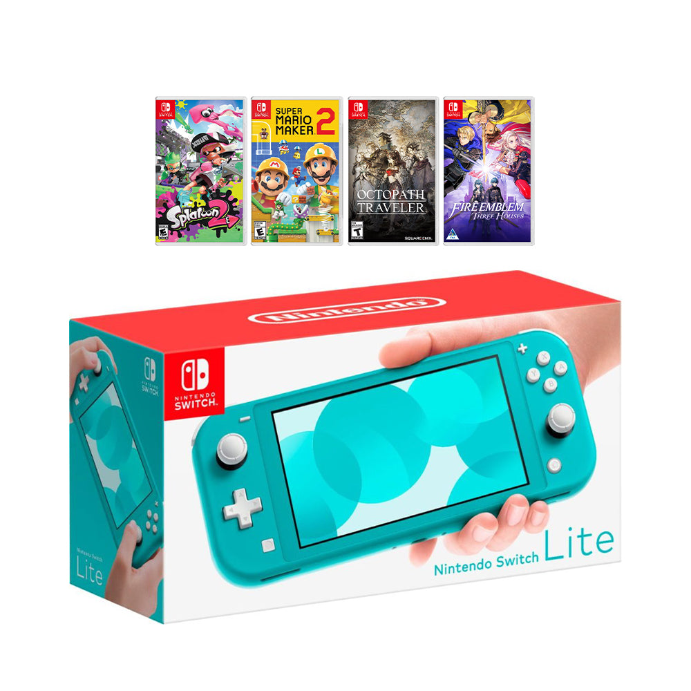 Nintendo Switch Lite Blue with Animal Crossing: New Horizons and Mytri