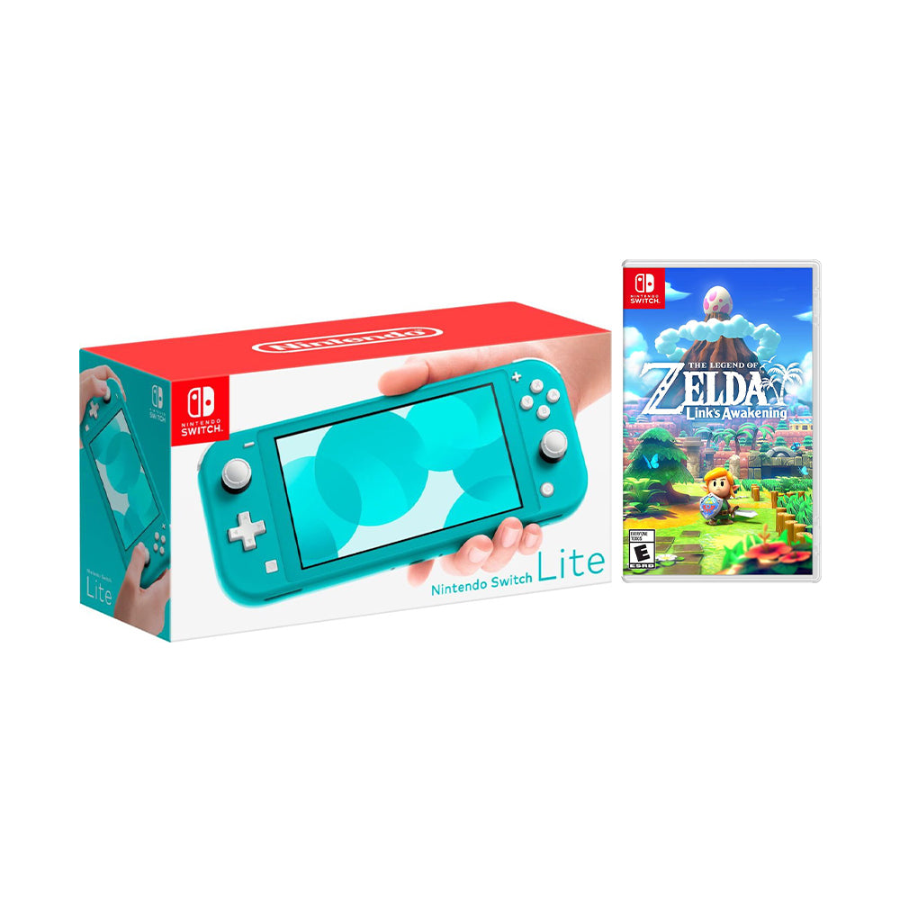 Nintendo Switch Lite Turquoise Bundle with The Legend of Zelda: Link's Awakening NS Game Disc - 2019 New Game!
