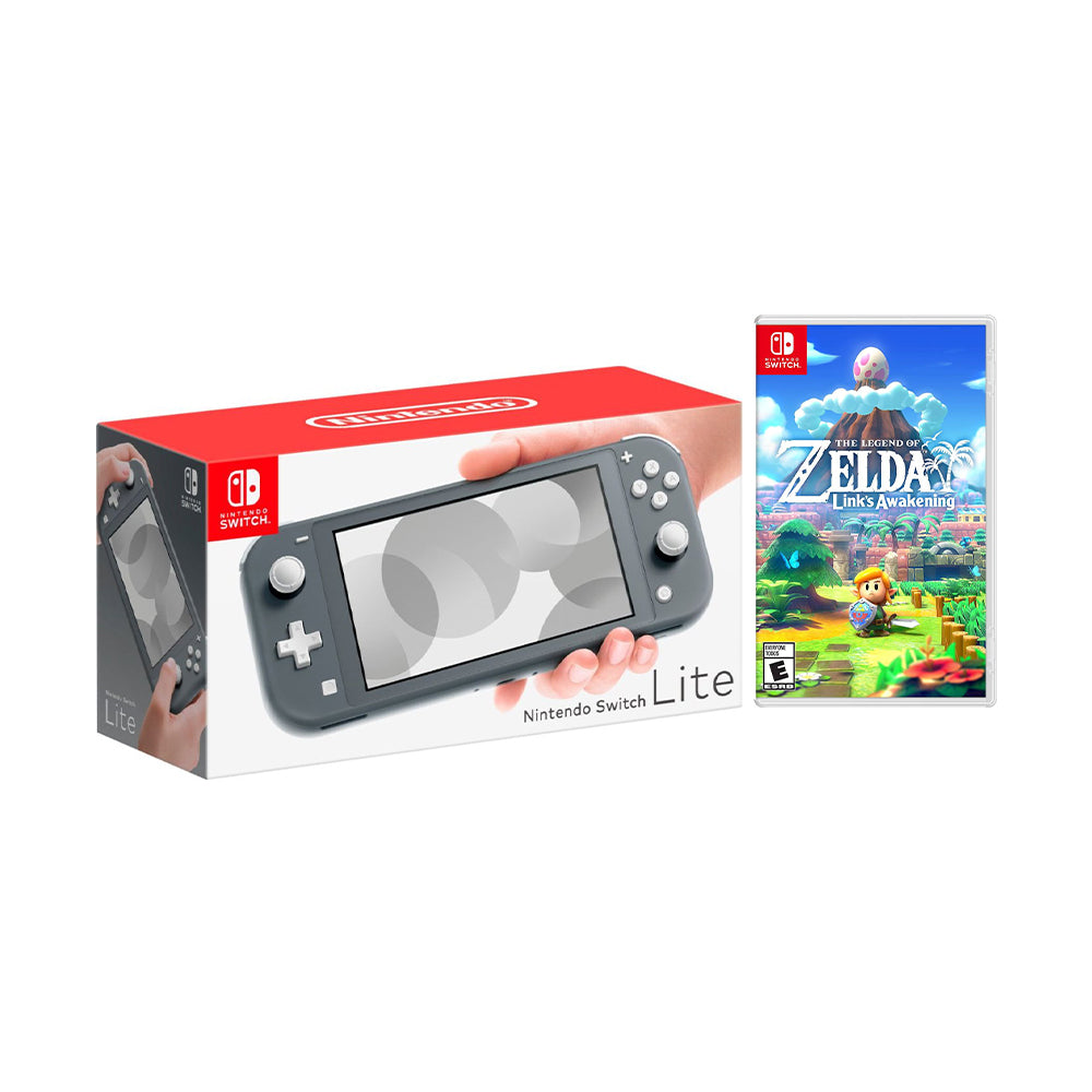 Nintendo Switch Lite Gray Bundle with The Legend of Zelda: Link's Awakening NS Game Disc - 2019 New Game!