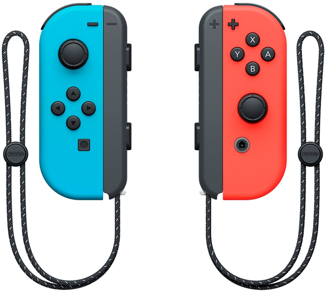 2022 New Nintendo Switch OLED Model Neon Red & Blue Joy Con 64GB Console HD Screen & LAN-Port Dock with Paper Mario: The Origami King, Mytrix 128GB MicroSD Card and Accessories