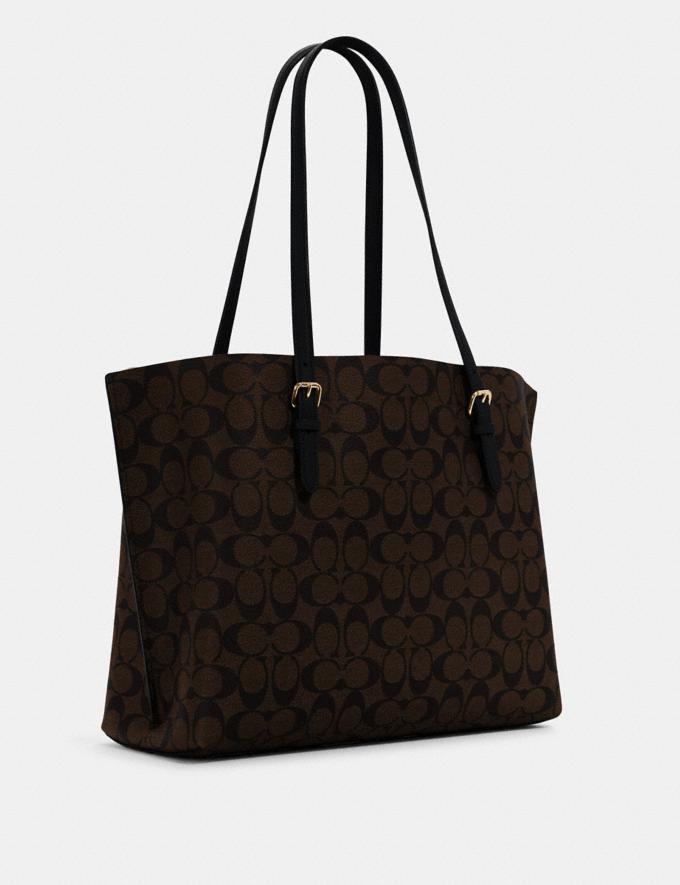 Coach 1665 Mollie Tote In Signature Canvas In Brown Black