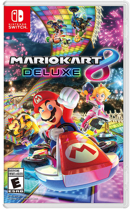 2022 New Nintendo Switch OLED Model Neon Red Blue with Mario Kart 8 Deluxe and Mytrix Full Body Skin Sticker for NS OLED Console, Dock and Joycons - Sushi Set