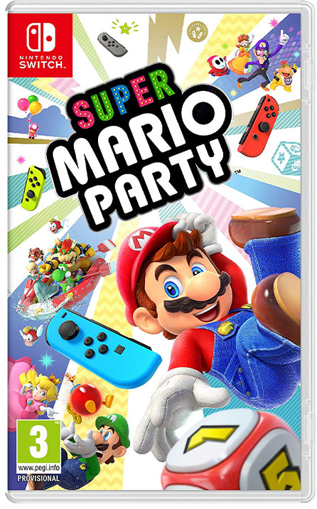2022 New Nintendo Switch OLED Model Neon Red Blue with Super Mario Party and Mytrix Full Body Skin Sticker for NS OLED Console, Dock and Joycons - Sakura Pink
