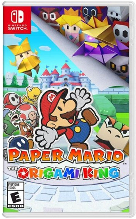 Nintendo Switch Lite Gray with Paper Mario: The Origami King, Mytrix 128GB MicroSD Card and Accessories NS Game Disc Bundle Best Holiday Gift