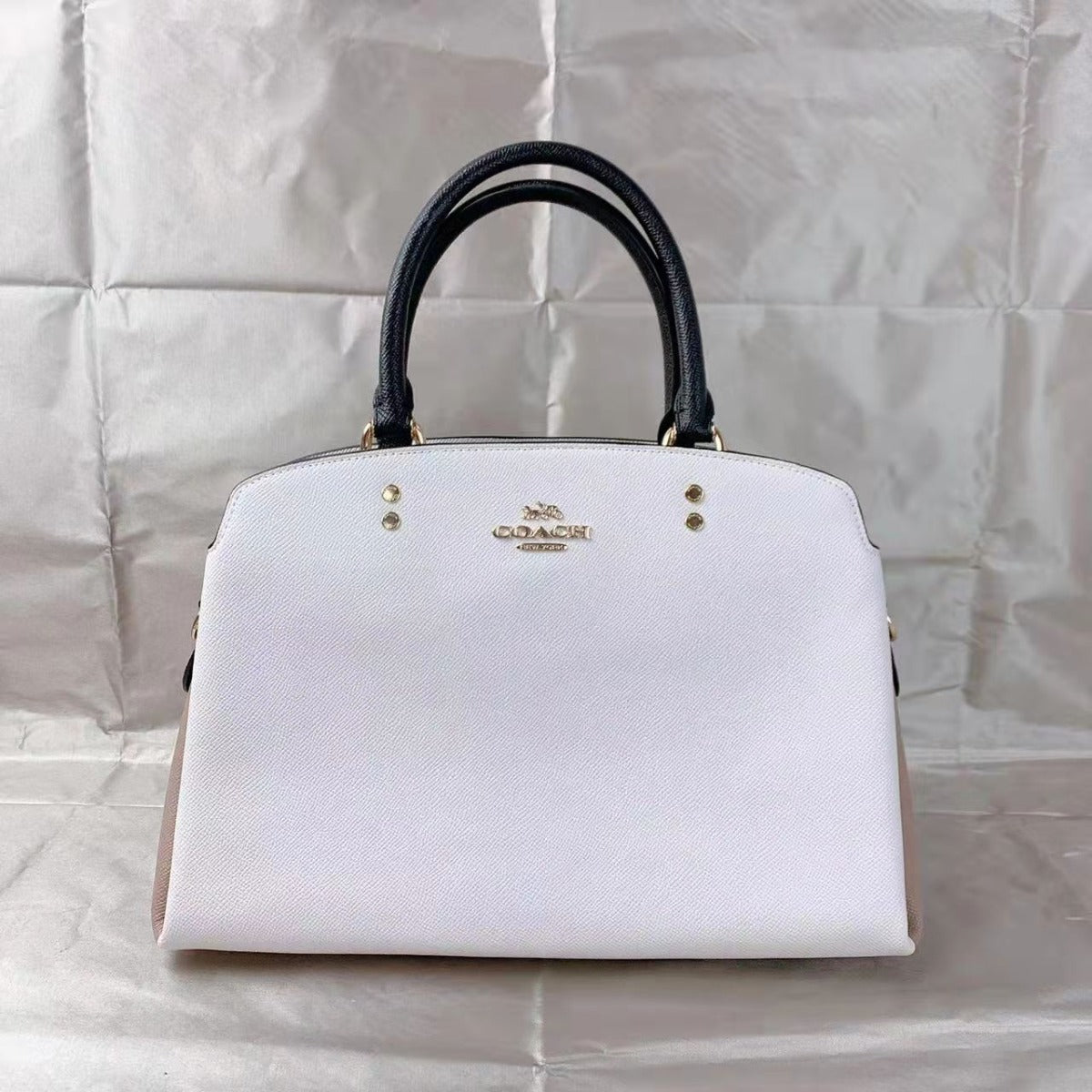 Coach 91162 Lillie Carryall In Colorblock Chalk Multi