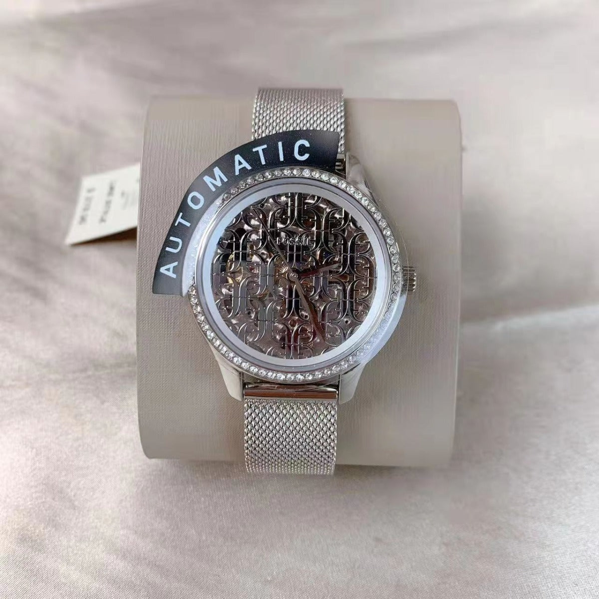Fossil BQ3712 Rye Automatic Stainless Steel Mesh Watch