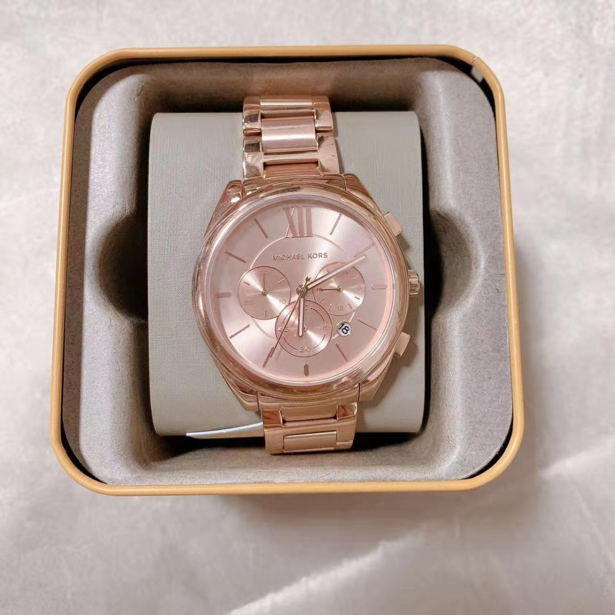 Michael Kors MK7108 Women's Jan Chronograph Rose Gold-Tone Stainless Steel Watch
