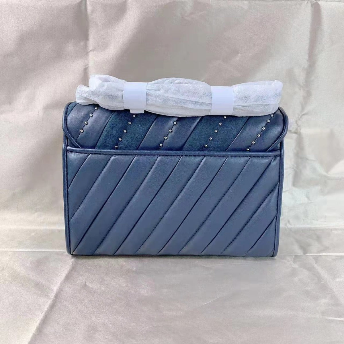 Michael Kors 35F1SX0L2U Rose Flap Shoulder Navy Bag w/Tags