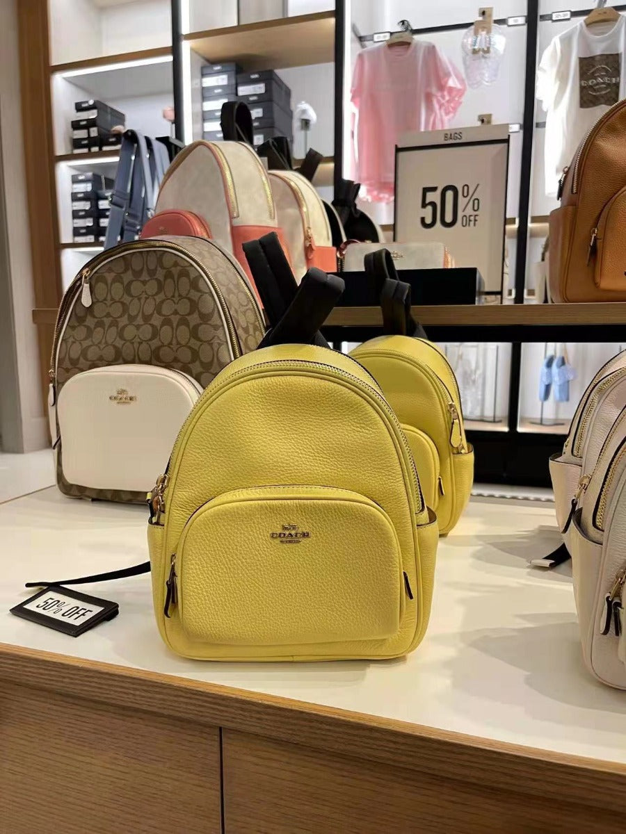Coach C8603 Mini Court Backpack In Gold/Retro Yellow