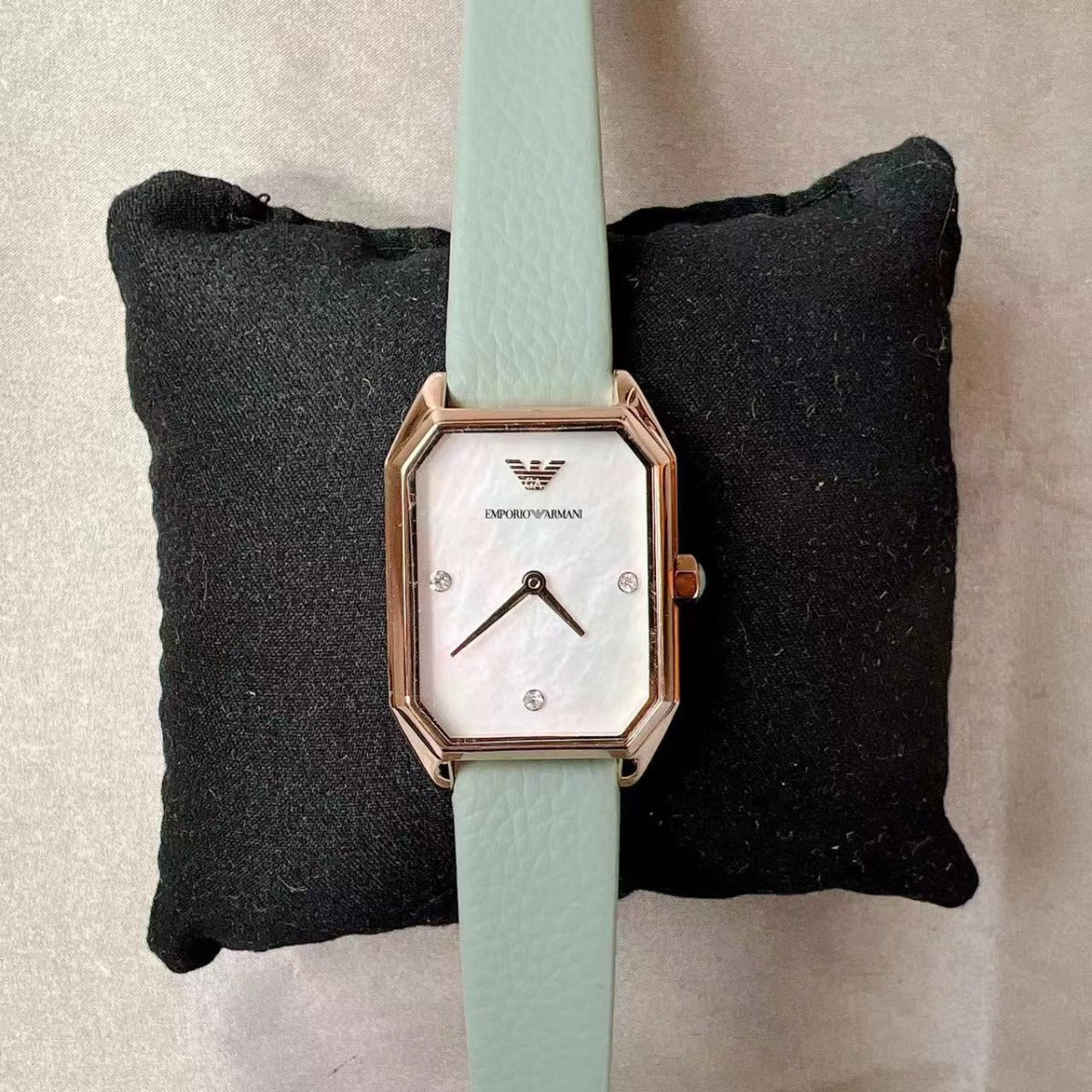 Emporio Armani AR11302 Two-Hand Green Leather Watch
