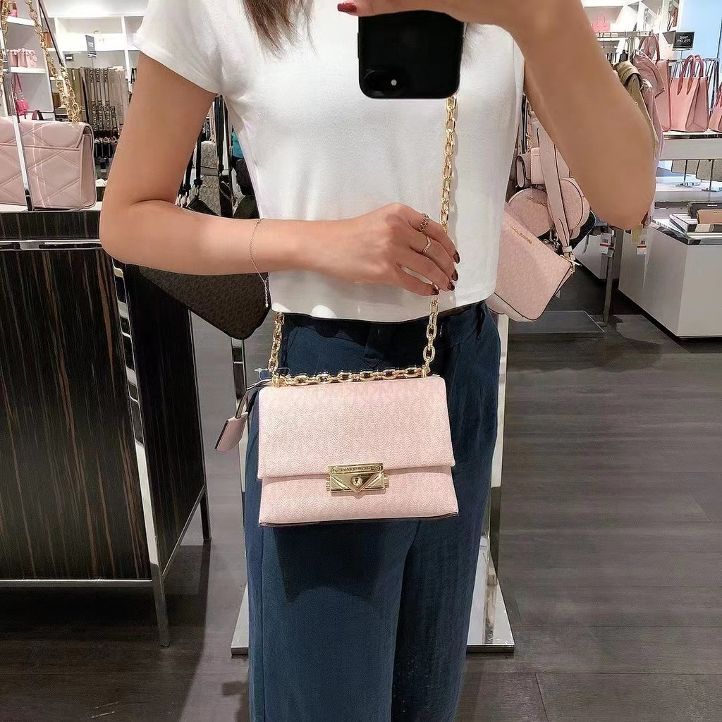 Michael Kors 35F2G0EC5B CECE EXTRA SMALL LEATHER CROSSBODY IN POWDER BLUSH
