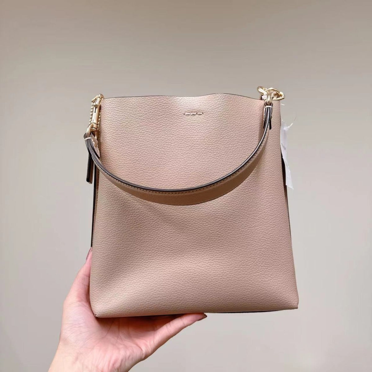 Coach CA177 Mollie Bucket Bag 22 In Gold/Taupe