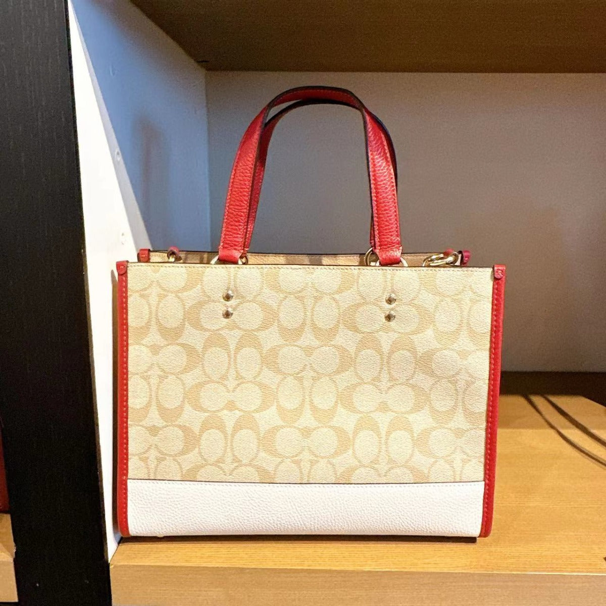 Coach CE645 Lunar New Year Dempsey Carryall With Rabbit And Carriage Gold/Light Khaki Multi