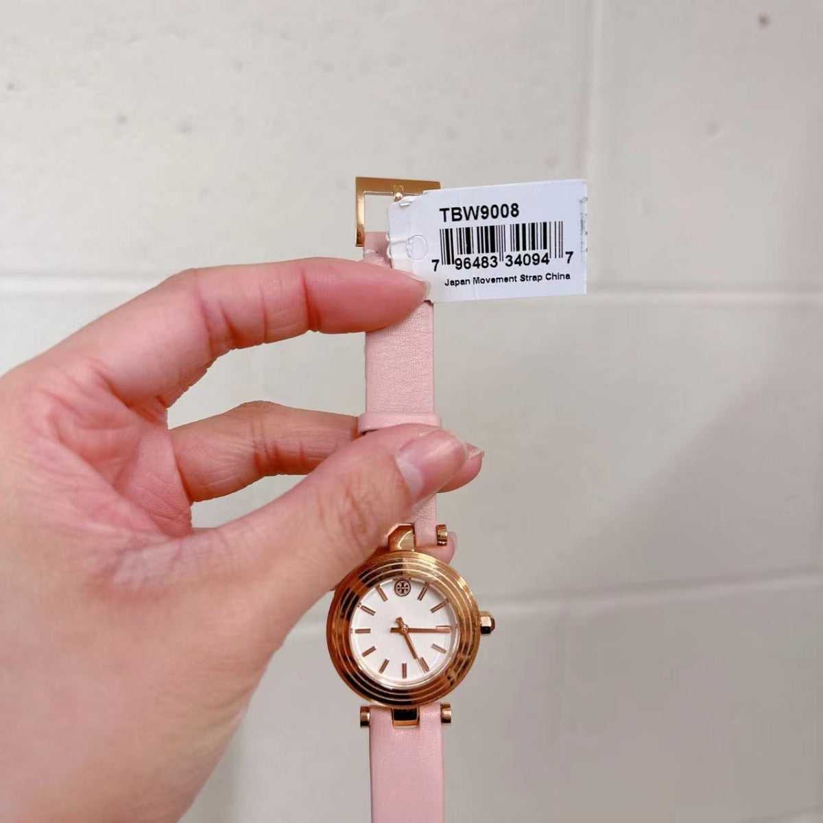 TORY BURCH TBW9008 CLASSIC T ROSE GOLD PINK LEATHER WOMEN'S WATCH