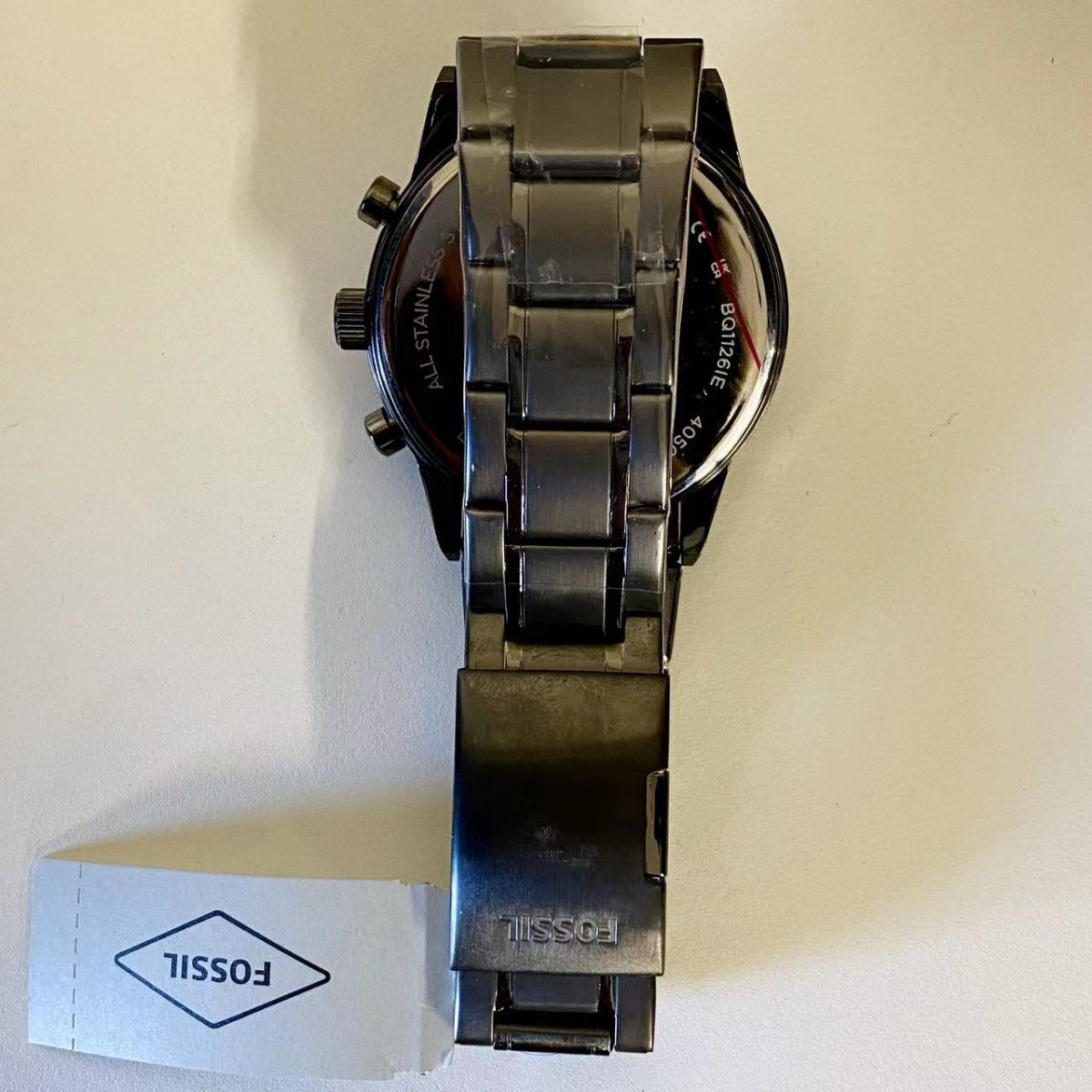Fossil BQ1126IE Flynn Chronograph Smoke Stainless Steel Watch