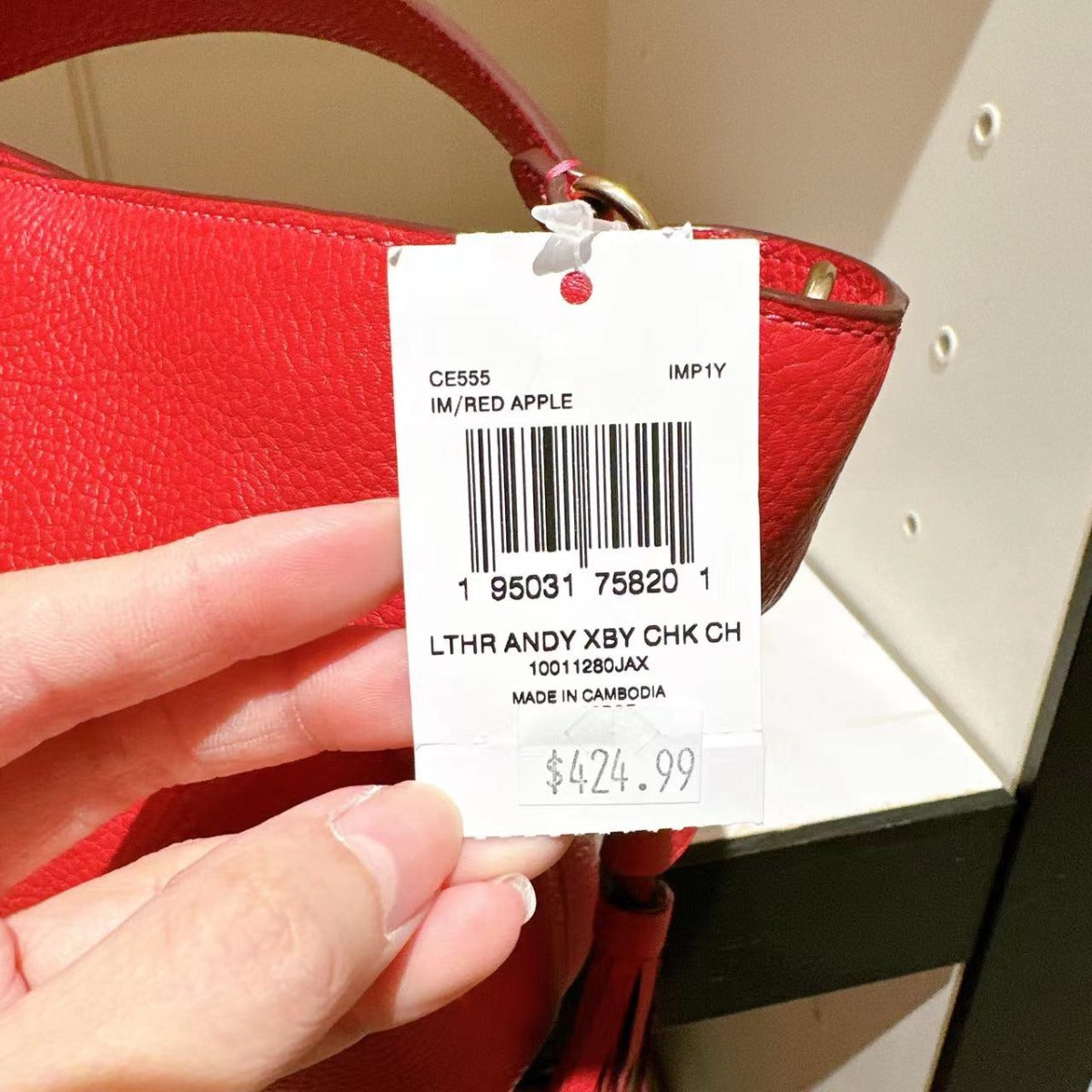 Coach CE555 Andy Crossbody In Gold/Red Apple
