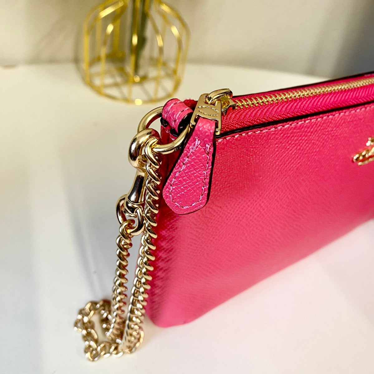 Coach 73044 Large Wristlet IN Electric Pink