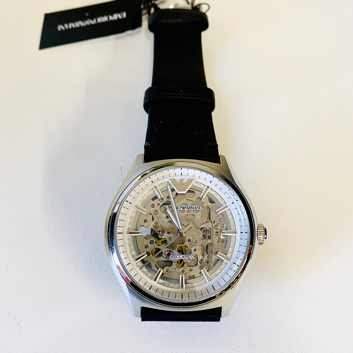 ARMANI AR60003 Meccanico Automatic Silver Dial Men's Watch