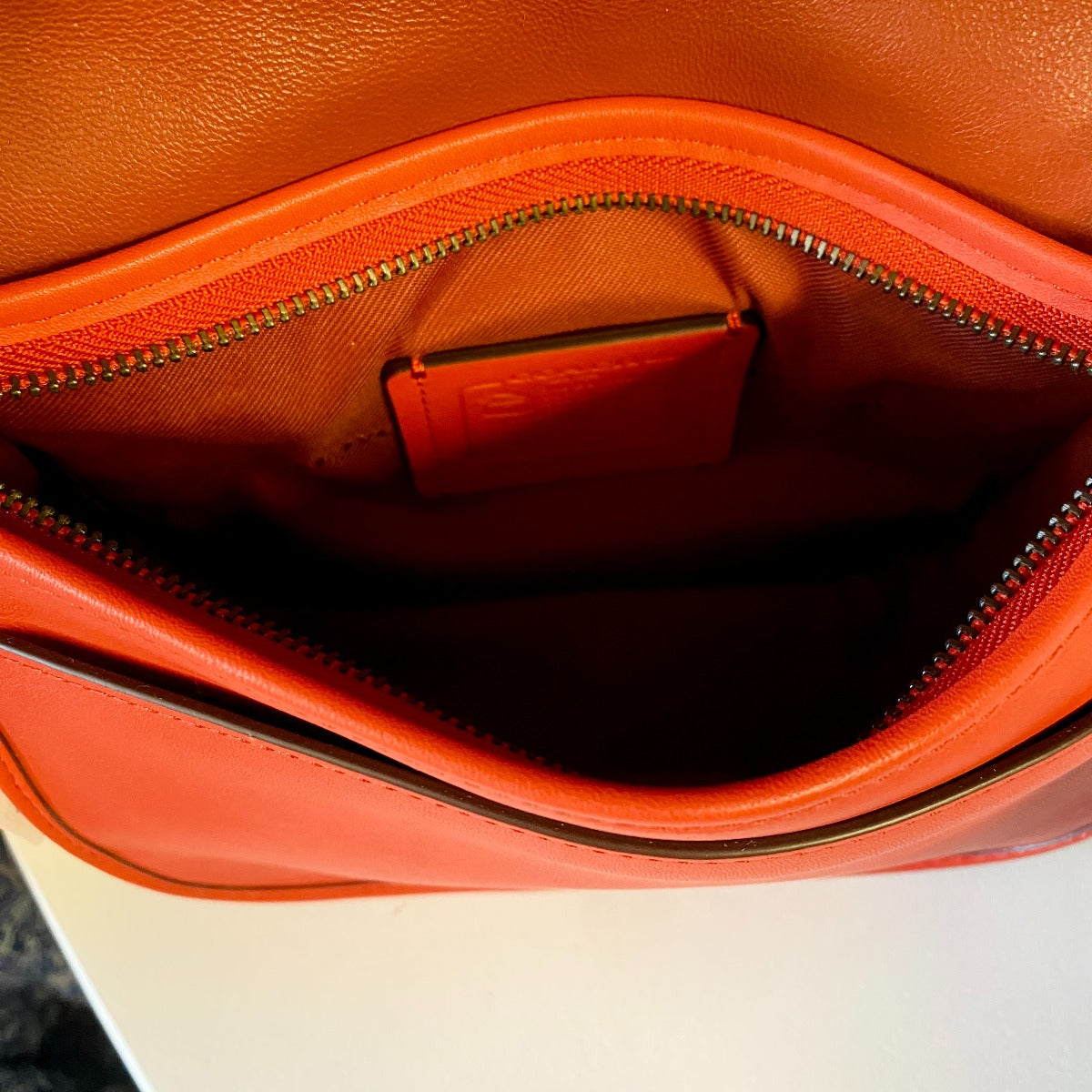 coach 57731 Saddle 18 IN Deep Coral