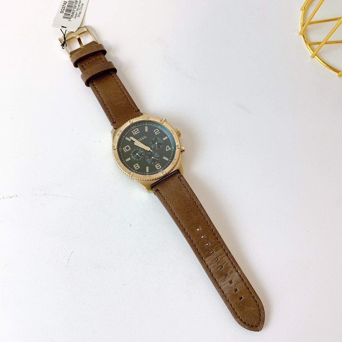 Fossil BQ2742 Brox Multifunction Medium Brown Leather Watch