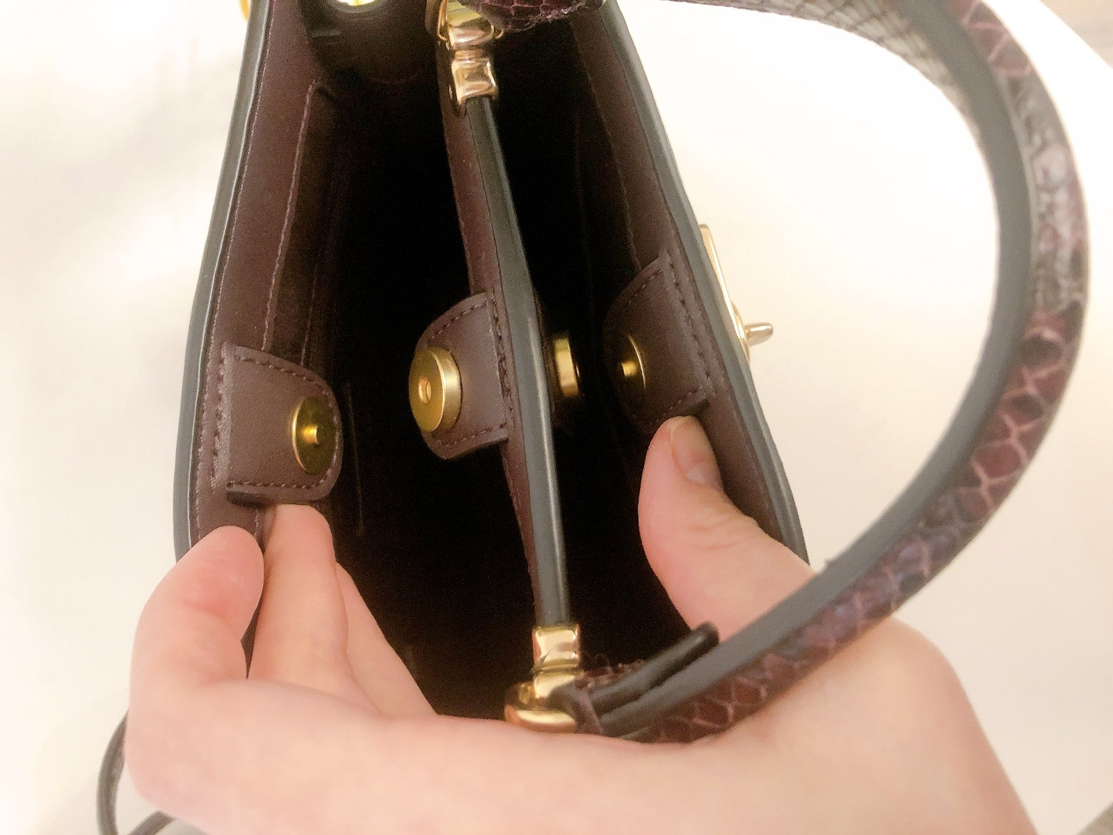 Coach C8687 Mini Lane Top Handle In Gold/Black Multi