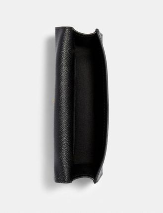 COACH 91678 Flap Belt Bag  Leather Women's Crossbody In Black