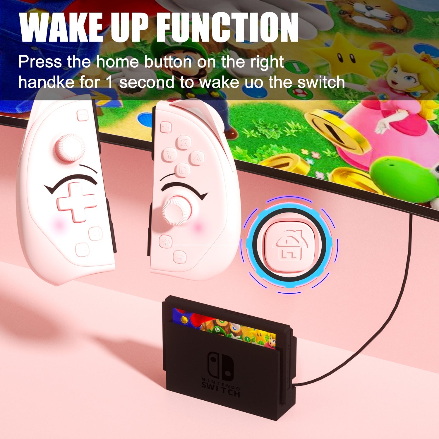 Mytrix Peachie - JoyPad for Nintendo Switch, the Newest Switch OLED, and Switch Lite