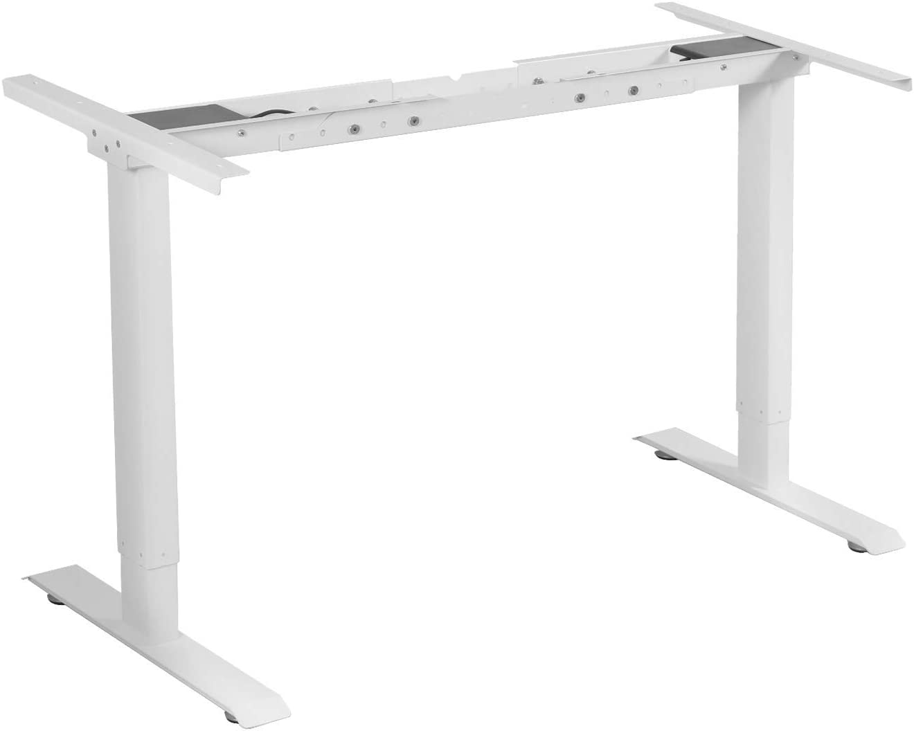 CAPON Dual Motor Electric Adjustable Standing Computer Desk for Home and Office (White Frame only)