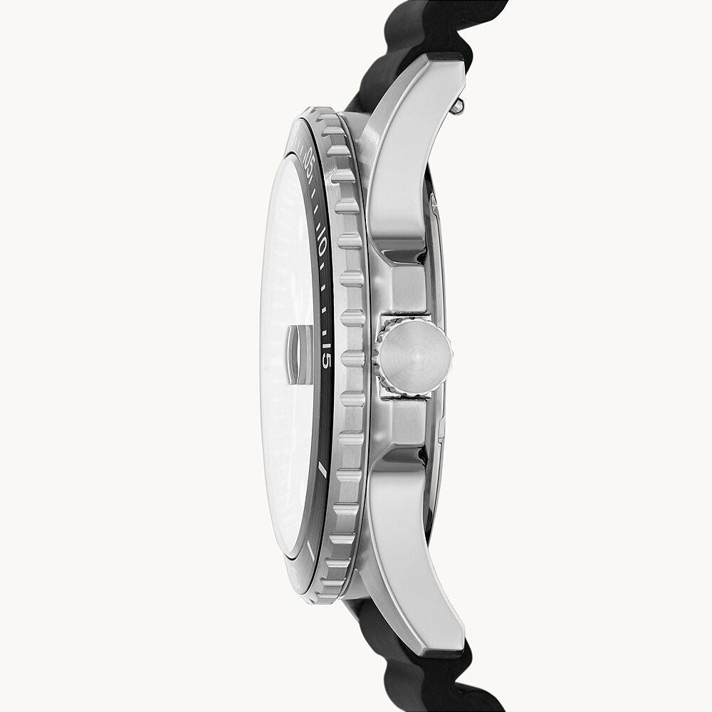 Fossil FS5660 FB-01 Three-Hand Date Black Silicone Watch