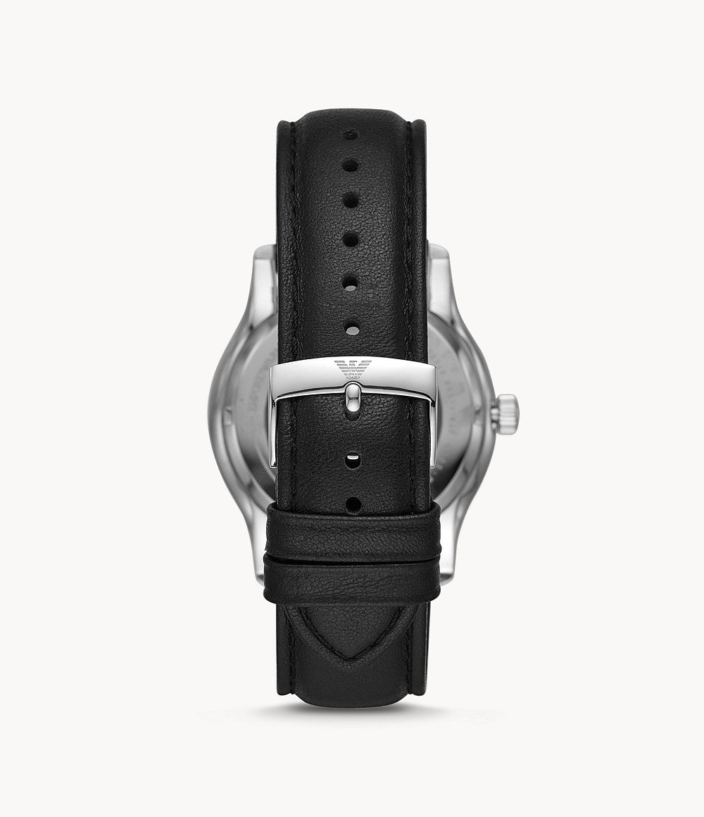 Emporio Armani AR60016  Automatic Black Leather Men's Watch