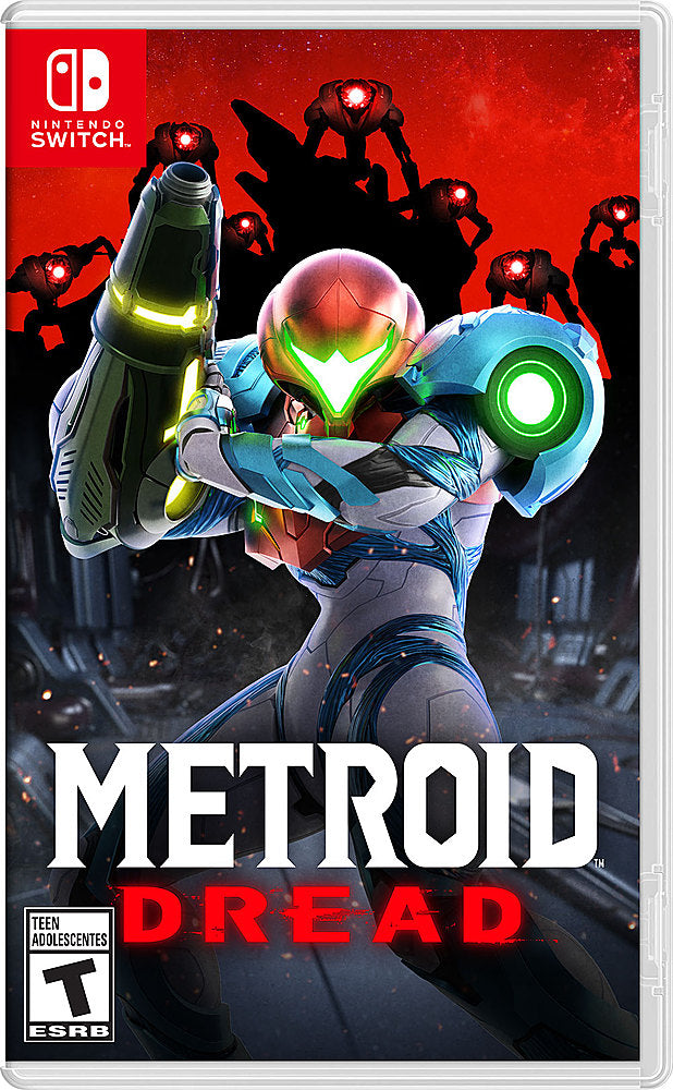 2022 New Nintendo Switch OLED Model Neon Red Blue Joy Con 64GB Console Improved HD Screen & LAN-Port Dock with Metroid Dread -  Mytrix Wireless Switch Pro Controller and Accessories