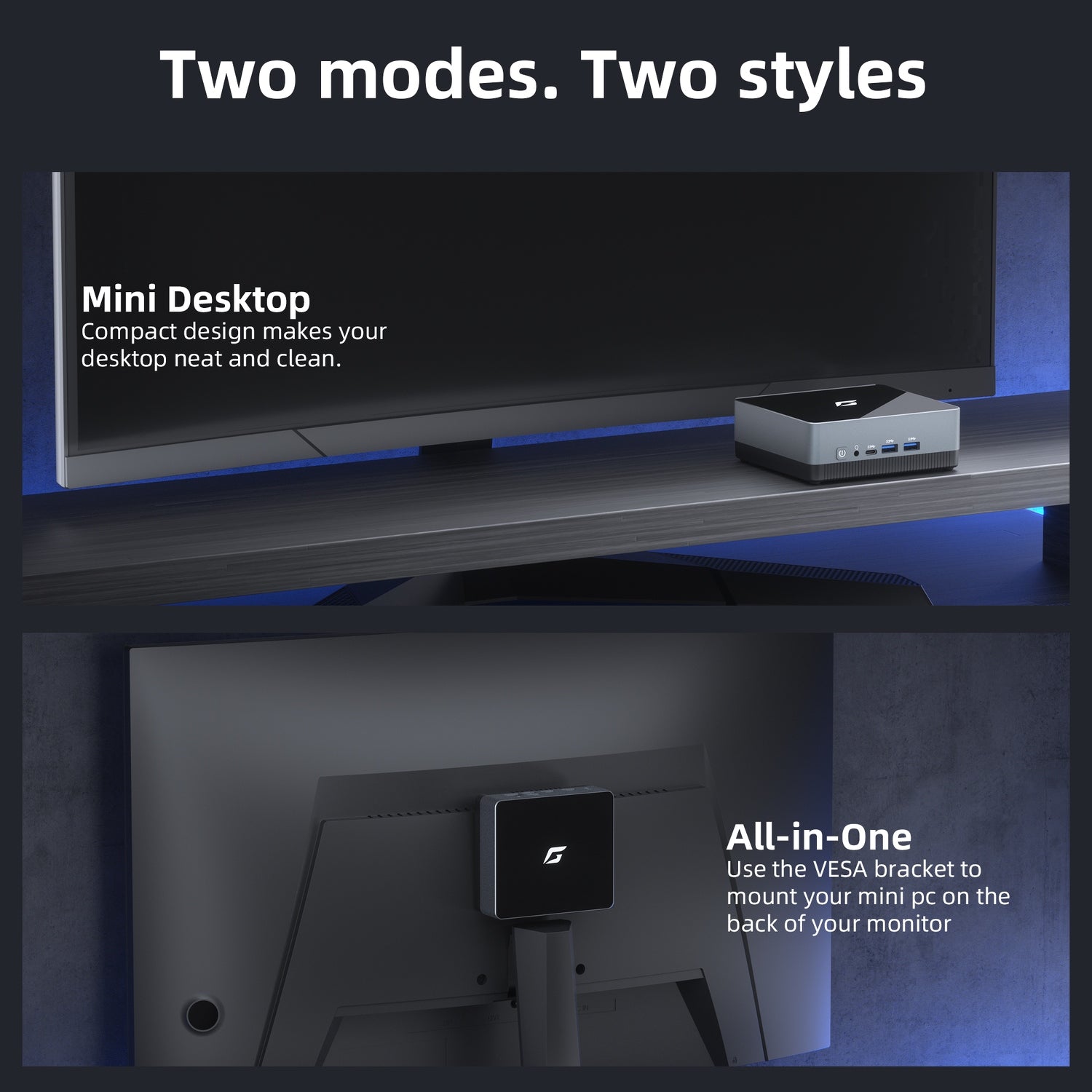 CyberGeek Nano Win 11 Pro Mini PC, Intel N5095A Quad-Core(Beat N5105) Up to 2.9Ghz, 16GB RAM 3200MHz, 512GB SSD Mini Computer, Micro Desktop with 4K Dual Display, USB-C, WiFi/BT, RJ45/HDMI/VESA