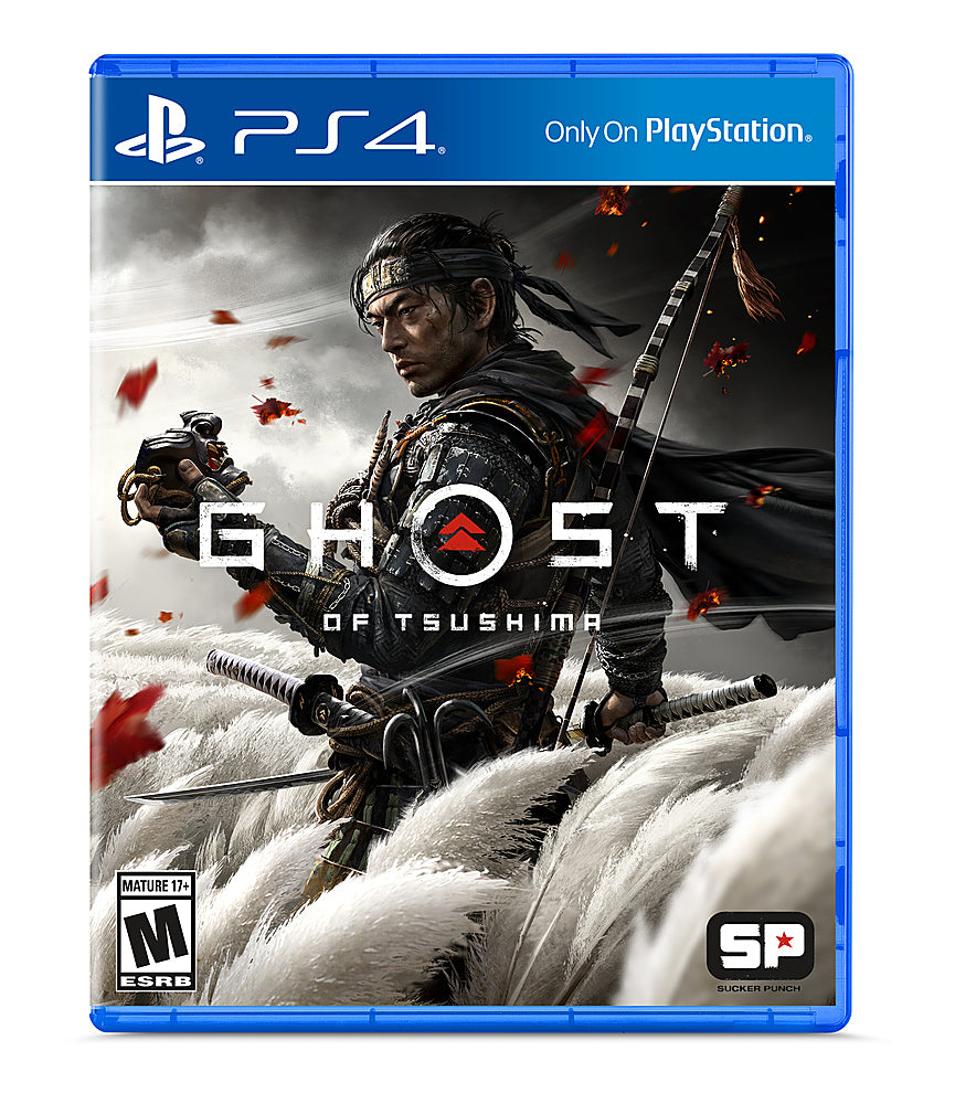 PlayStation 4 1TB Console with Ghost of Tsushima - PS4 Slim 1TB Jet Black HDR Gaming Console, Wireless Controller and Game