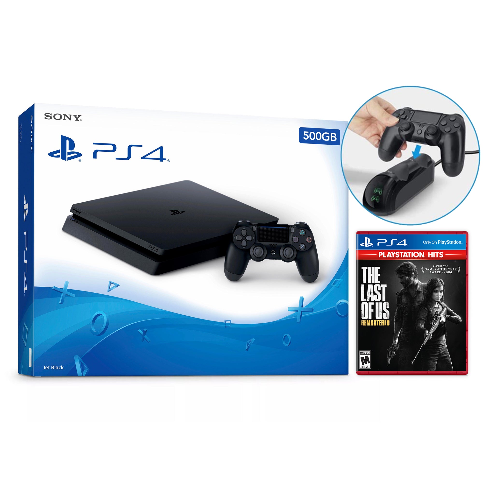 Sony PlayStation 4 Slim Call of Duty Modern Warfare II Bundle 500GB PS4 Gaming Console, Jet Black, with Mytrix Dual-Controller Fast Charger