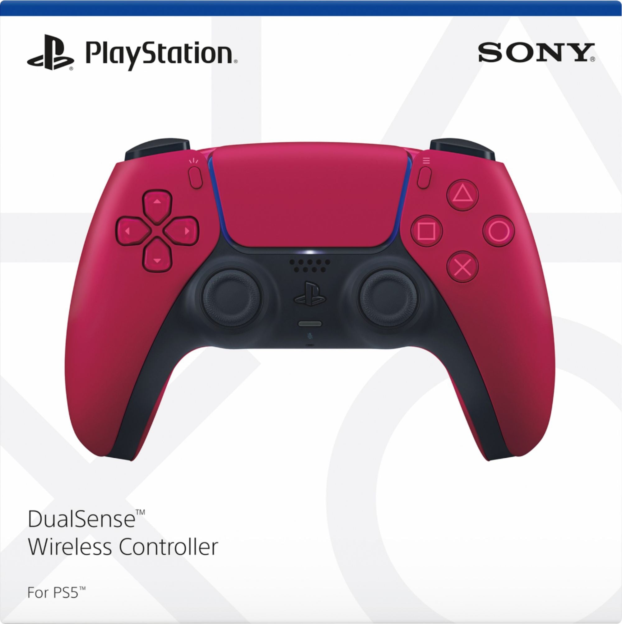 PlayStation 5 Digital Edition with Two Controllers White and Cosmic Red DualSense and Mytrix Hard Shell Protective Controller Case - PS5 Gaming Console