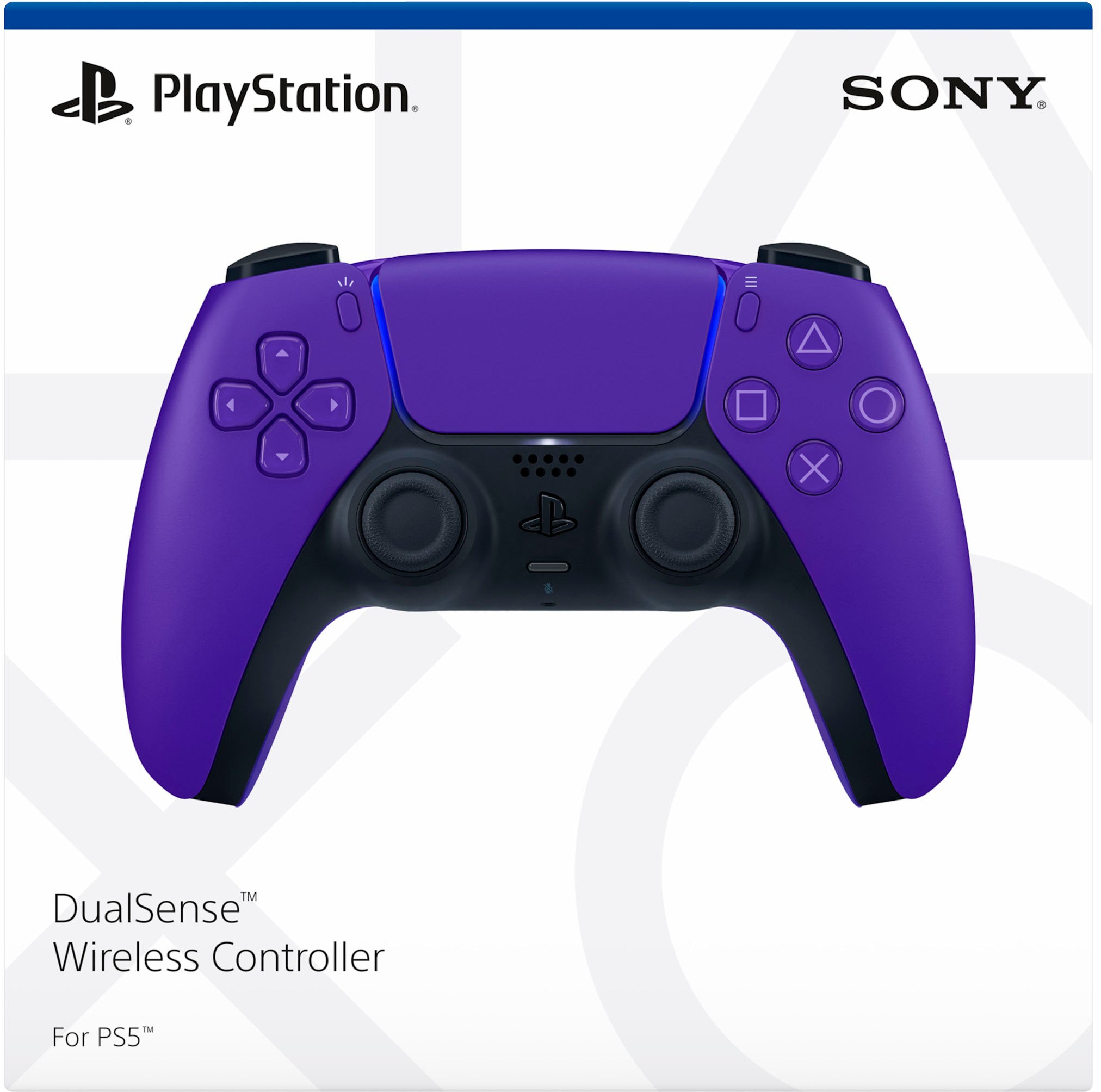 PlayStation 5 Digital Edition with Two Controllers White and Galactic Purple DualSense and Mytrix Hard Shell Protective Controller Case - PS5 Gaming Console