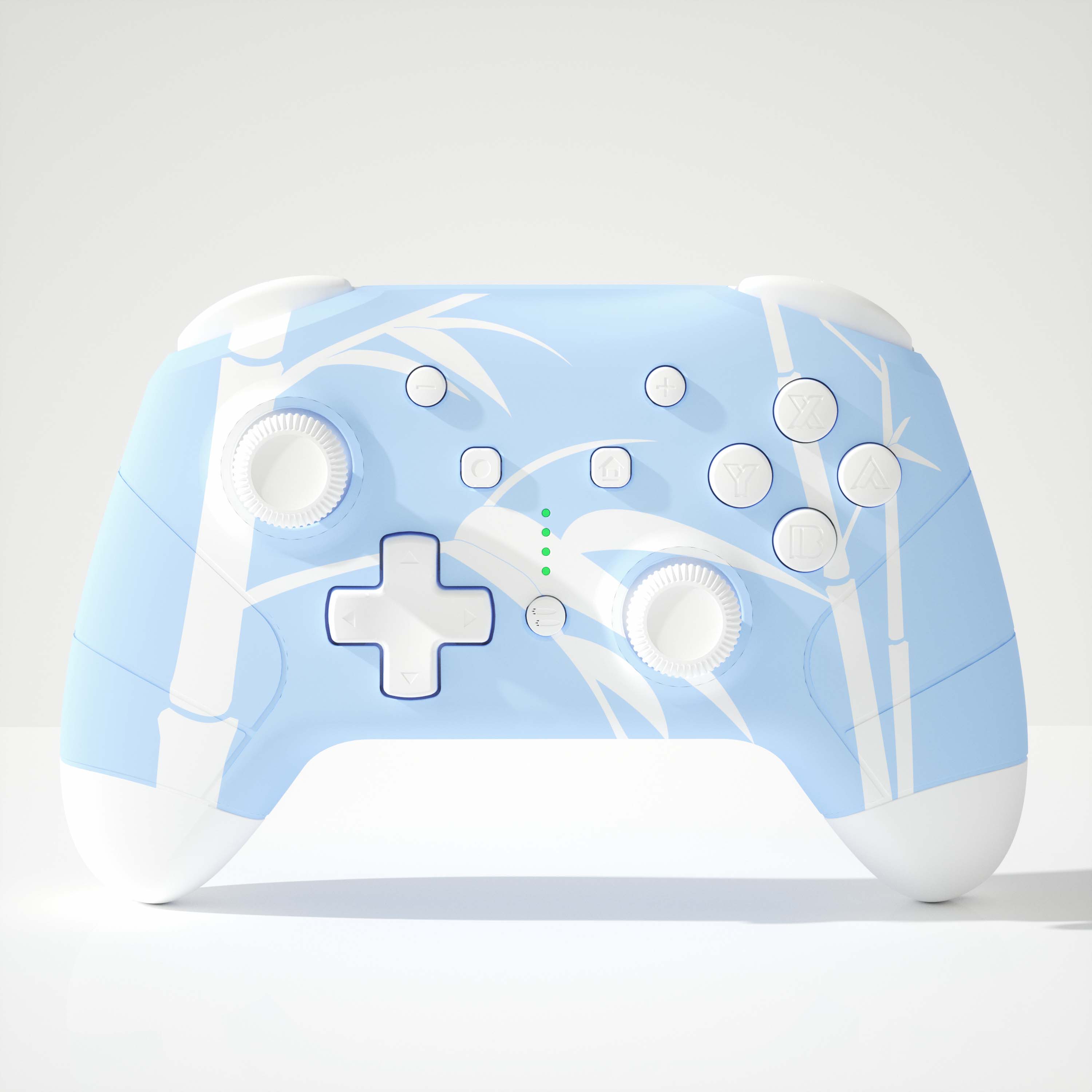 Blue and White wireless Nintendo controller