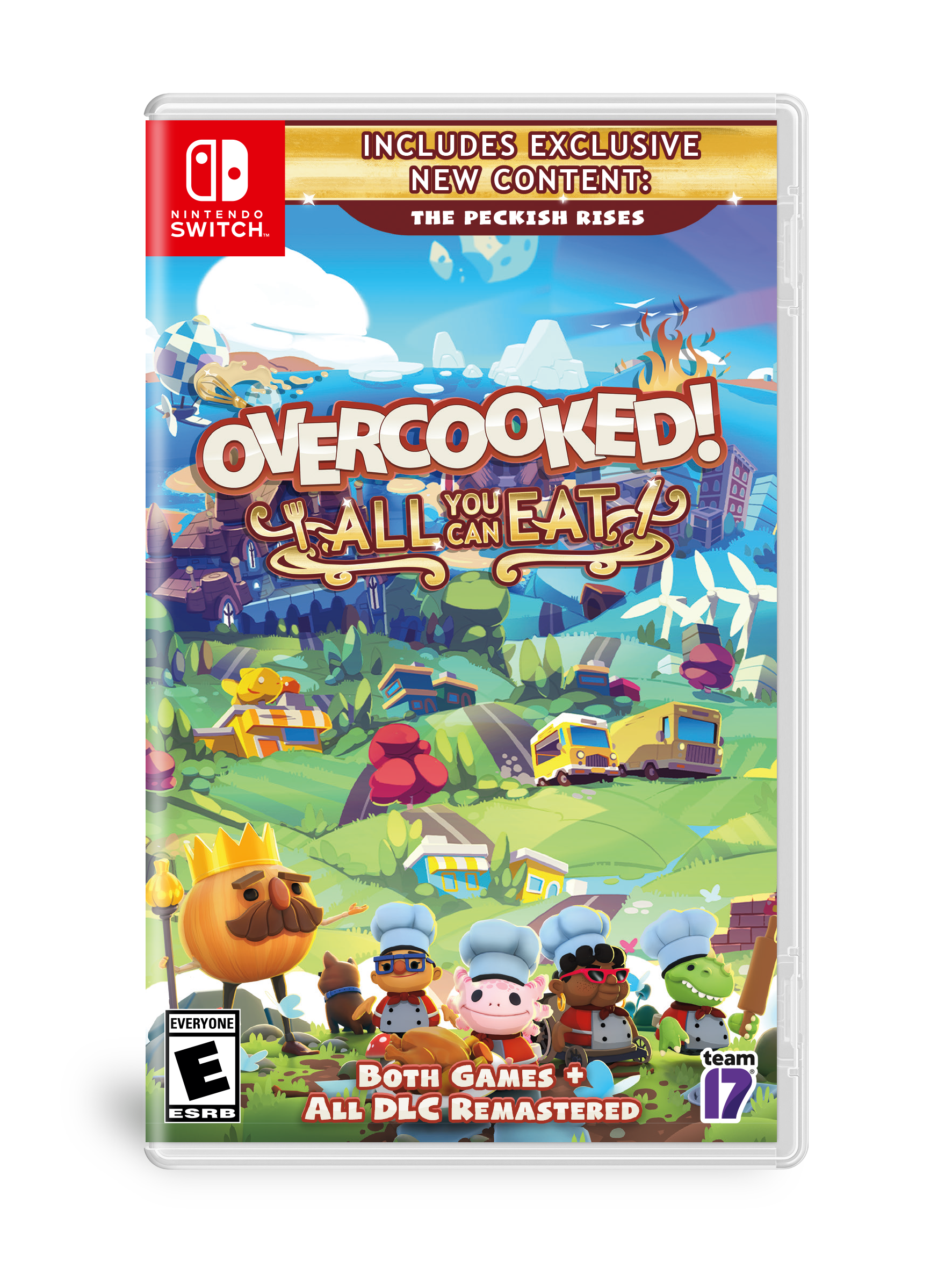 Nintendo Switch Lite Coral with Overcooked! All You Can Eat, Mytrix 128GB MicroSD Card and Accessories NS Game Disc Bundle Best Holiday Gift