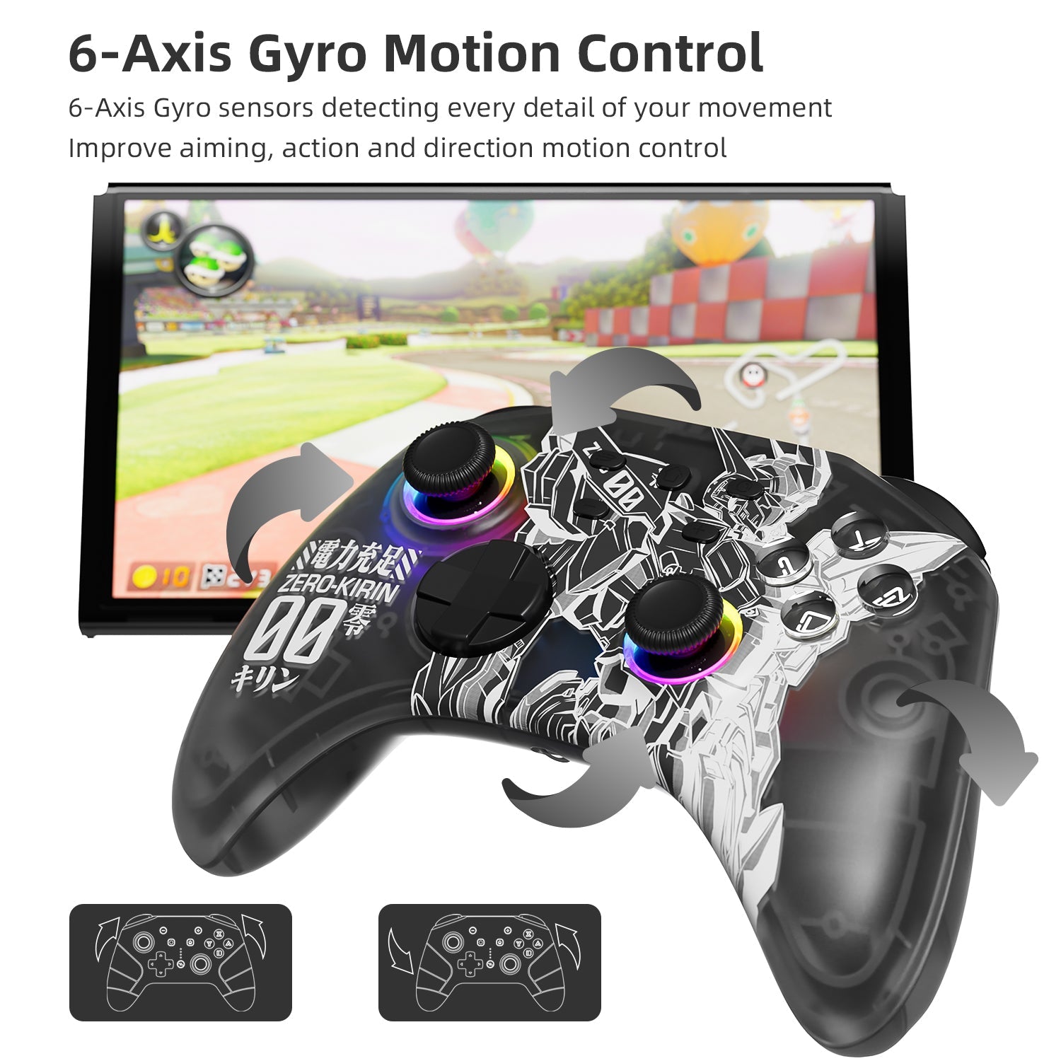 Mytrix Zero-Kirin Wireless Pro RGB Controller With Programmable Back Buttons And Turbo