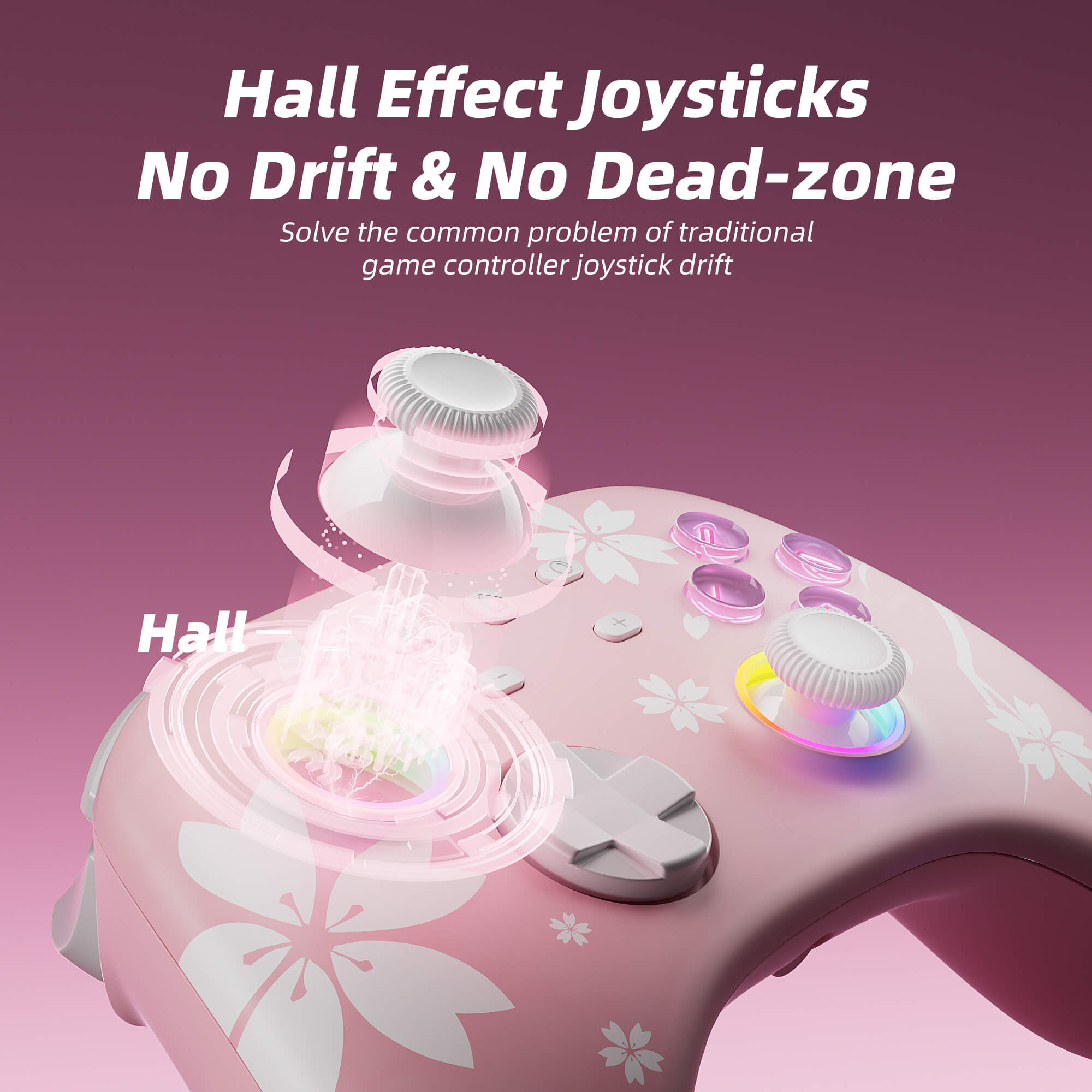 Wireless Pro Controllers with Hall Effect Joysticks