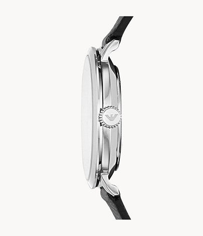 Emporio Armani AR11159 Women's Two-Hand Black Leather Watch